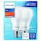 Philips Philips A19 E26 (Medium) LED Bulb Soft White 100 Watt Equivalence 2 pk 575886 - alternate 5